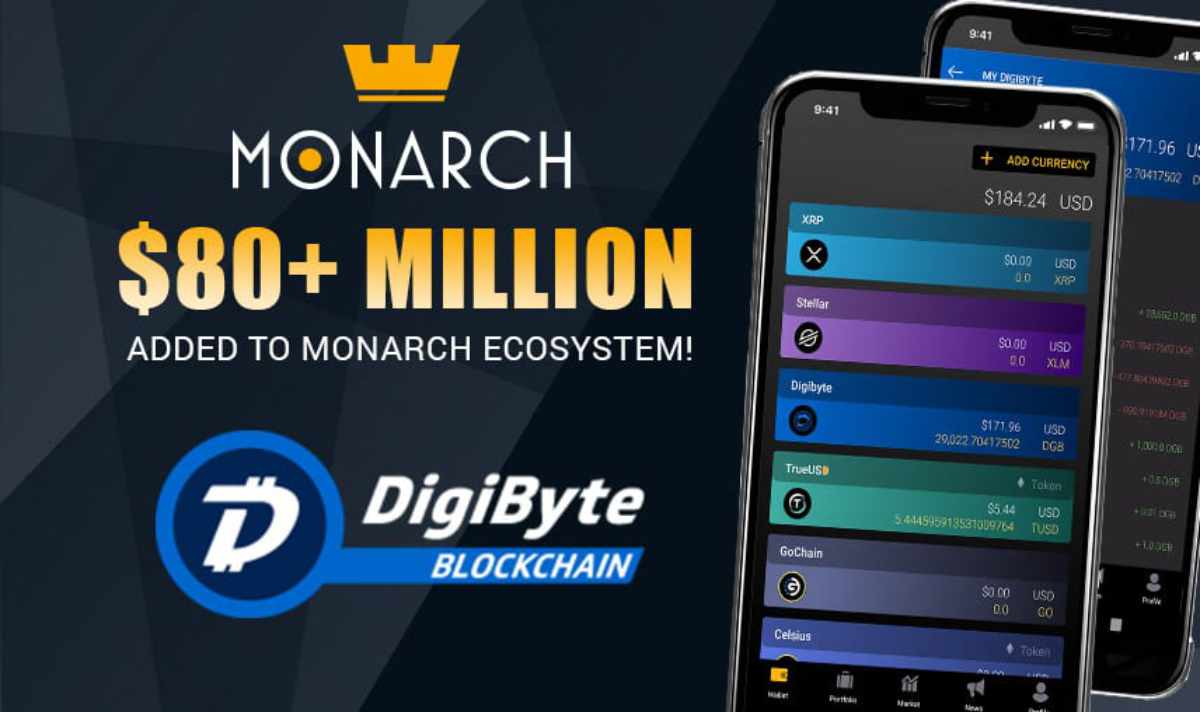 Monarch Wallet Update Adds Digibyte & MonarchPay Now Live on iOS & Android